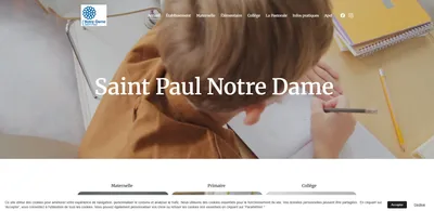 Screenshot du projet Site Ensemble Scolaire Notre-Dame