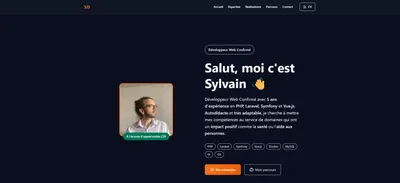 Screenshot du projet Portfolio Personnel